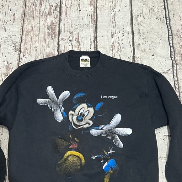 Vintage Mickey Mouse Nevada Las Vegas 1990s Cartoon Disney Sweatshirt - Picture 4 of 5